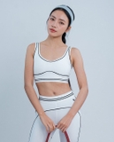 Áo bra thể thao nữ cổ U phối viền