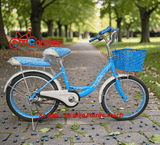 Xe đạp trẻ em nữ PTCYCLES Windows 500 Sườn đơn thiên nga màu Xanh Biển