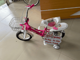 Xe đạp trẻ em nữ PTCYCLES171 12 màu Hồng đậm