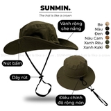 Mũ Bucket Vải Canvas Có Dây Rút - NNL008