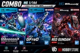 COMBO HG 1/144  GQuuuuuuX（Endymion Unit Awakened）+ GFreD + RED GUNDAM