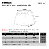 TWILL WEAVE SHORT - MID BLUE