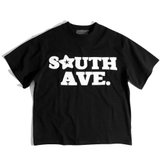 SOUTH AVE [BLACK] BOXY T-SHIRT/ 280GSM