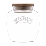 hũ thủy tinh bầu nắp gỗ Acacia Kilner ảnh 2