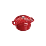 nồi gang tròn màu đỏ cherry Staub ảnh 3
