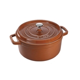 nồi gang tròn màu nâu vàng Staub ảnh 3