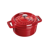 nồi gang tròn màu đỏ cherry Staub ảnh 6