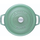 nồi tròn màu xanh sage Staub ảnh 4