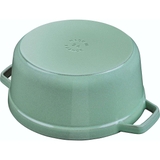 nồi tròn màu xanh sage Staub ảnh 5