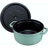 nồi tròn màu xanh sage Staub ảnh 3