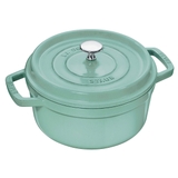 nồi tròn màu xanh sage Staub ảnh 2