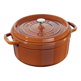 nồi gang tròn màu nâu vàng Staub ảnh 6