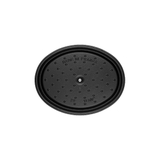 nồi gang oval màu đen Staub ảnh 3