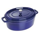 nồi gang oval màu xanh đen Staub ảnh 2