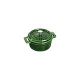 nồi gang tròn màu xanh rêu Staub ảnh 2