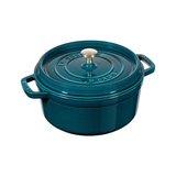 nồi gang tròn màu xanh ngọc Staub ảnh 3