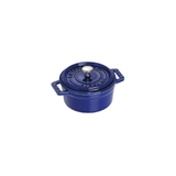 nồi gang tròn màu xanh đen Staub