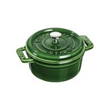 nồi gang tròn màu xanh rêu Staub ảnh 4