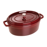 nồi gang oval màu đỏ lựu Staub ảnh 2