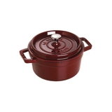 nồi gang tròn màu đỏ lựu Staub ảnh 3