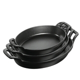 khay gang oval màu đen Staub ảnh 1