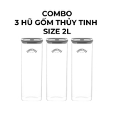 combo 3 Hũ gốm thuỷ tinh đựng thực phẩm Kilner