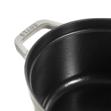 nồi gang oval màu nấm trắng Staub ảnh 4