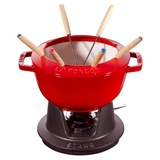 bộ Fondue màu đỏ cherry Staub ảnh 3