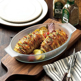 khay nướng bánh hình oval Aderia Cera Bake ảnh 3