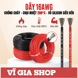 Dây Điện Silicon AWG Chịu Nhiệt Chống Cháy 200°C Lõi Đồng Mạ Niken (16AWG - 18AWG - 24AWG)