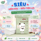 Khăn Vải Khô Đa Năng AIKO 300g Vải Không Dệt Mềm Mịn An Toàn Cho Trẻ Sơ Sinh