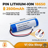 Pin Sạc Lithium-ion 1S 3.7V 2500mAh Jack XH 2.54mm (Tích Hợp Mạch BMS 3A)