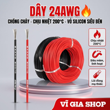 Dây Điện Silicon AWG Chịu Nhiệt Chống Cháy 200°C Lõi Đồng Mạ Niken (16AWG - 18AWG - 24AWG)