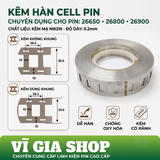 Cuộn Kẽm Hàn Cell Pin 26650 - 26800 - 26900 Dày 0.2mm (500g Mạ Niken Có Khung & Không Khung)