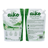 Nước Giặt Sinh Học AIKO Túi Đại 3.2L Đậm Đặc Hương Tươi Mới Kháng Khuẩn Bền Màu Vải