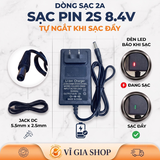 Sạc Pin Li-ion 2S 8.4V 2A Tự Ngắt Chân Cắm DC 5.5x2.5mm (Dùng Cho Pin 7.4V - 8.4V)