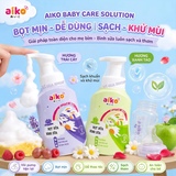 Combo 5 Món Chăm Sóc Bé AIKO Tiết Kiệm (3 Nước Giặt Xả 600g + 1 Bọt Rửa Bình 500ml + 1 Khăn Ướt)