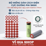 Miếng Dán Bảo Vệ Cực Dương Pin 18650 Cách Điện (1 Tờ 84 Miếng Đơn Có Keo Sẵn)