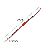 Cặp Dây Jack Nối JST 2P Đực Cái Dây 22AWG Chịu Tải Cao (Dài 20cm - 30cm)