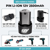 Pin Đóng 12V Tam Giác 2500mAh Dòng Xả Cao 25A Cho Máy Khoan Cầm Tay Mini