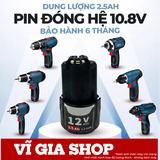 Khối Pin Thay Thế 10.8V - 12V 2.5Ah Dạng Gài Tam Giác (Tương Thích Hệ Máy B-Series)