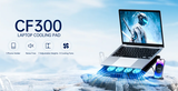 Giá đỡ Laptop Macbook Rapoo kèm 8 quạt tản nhiệt CF300 Black 13358