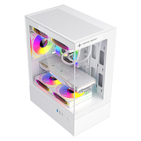 Vỏ cây máy tính (Case PC) Kenoo ESPORT MK100 màu trắng, chưa fan