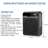 Máy trợ giảng Aporo T28 UHF không dây chống nước * tặng củ sạc 2 cổng *