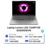Laptop Lenovo Gaming LOQ Essential 15ARP10E - 83S0000DVN (R5 7535HS, 16GB, 512GB, RTX 3050 6GB, Full HD 144Hz, Win11)