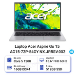 Laptop Acer Aspire Go 15 AG15-72P-54GY NX.JRRSV.002 (I5-120U | 16GB | 512GB | Intel UHD | 15.6 inch FHD 60Hz | Win 11 | Bạc)