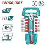 Bộ tuýp 12 chi tiết Total THT141121