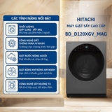 Máy giặt sấy cửa trước HITACHI Inverter Giặt 12 kg / Sấy 8 kg - BD_D120XGV_MAG