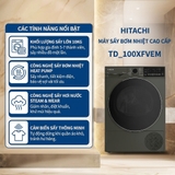 Máy sấy bơm nhiệt HITACHI Inverter 10 Kg - TD_100XFVEM