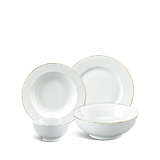 Bộ đồ ăn 09 sản phẩm - Jasmine - Viền Chỉ Vàng